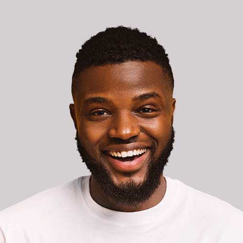 collage of happy multiracial people faces on gray3 UBNG9AE